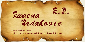 Rumena Mrdaković vizit kartica
